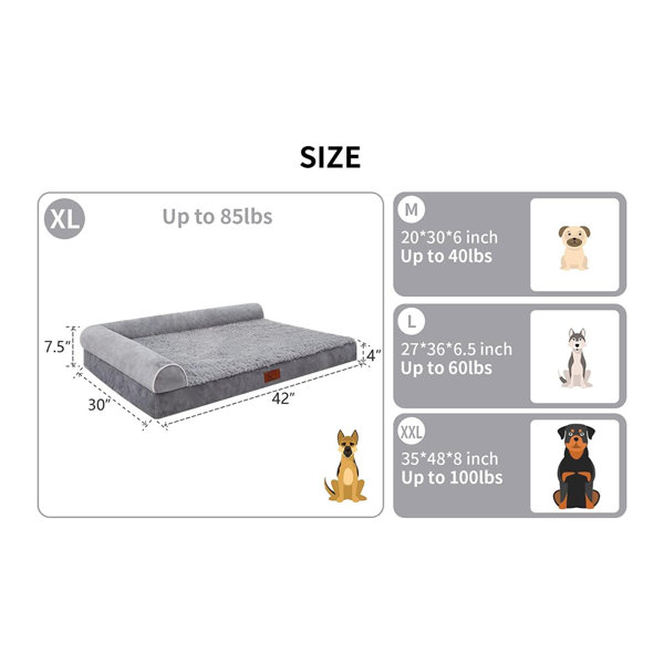 Tucker Murphy Pet™ Dog Bed For Extra Large Dogs, Memory Foam Orthopedic